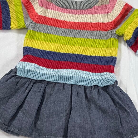Baby Gap Striped Knit Sweater Dress 3-6M - Picture 4 of 5